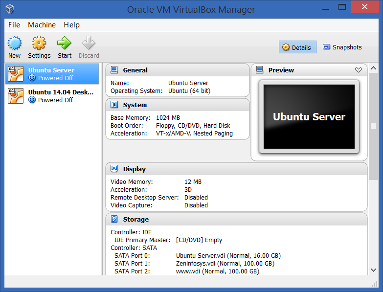 ubuntu per virtualbox