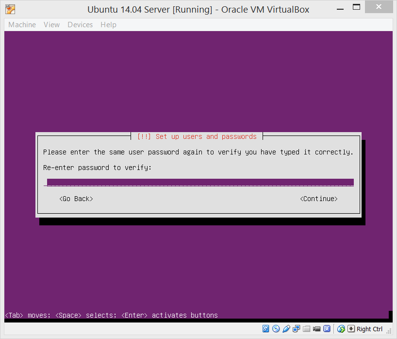 how to reset password in ubuntu virtualbox
