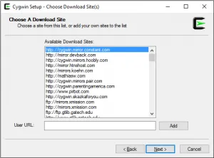cygwin-mirrors