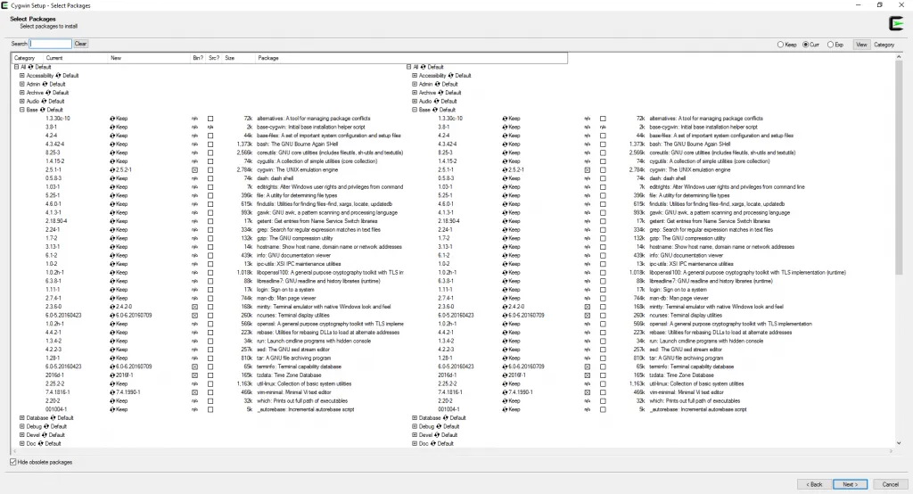 cygwin-packages