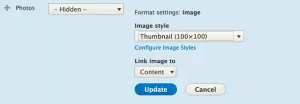 Image Formatter Options