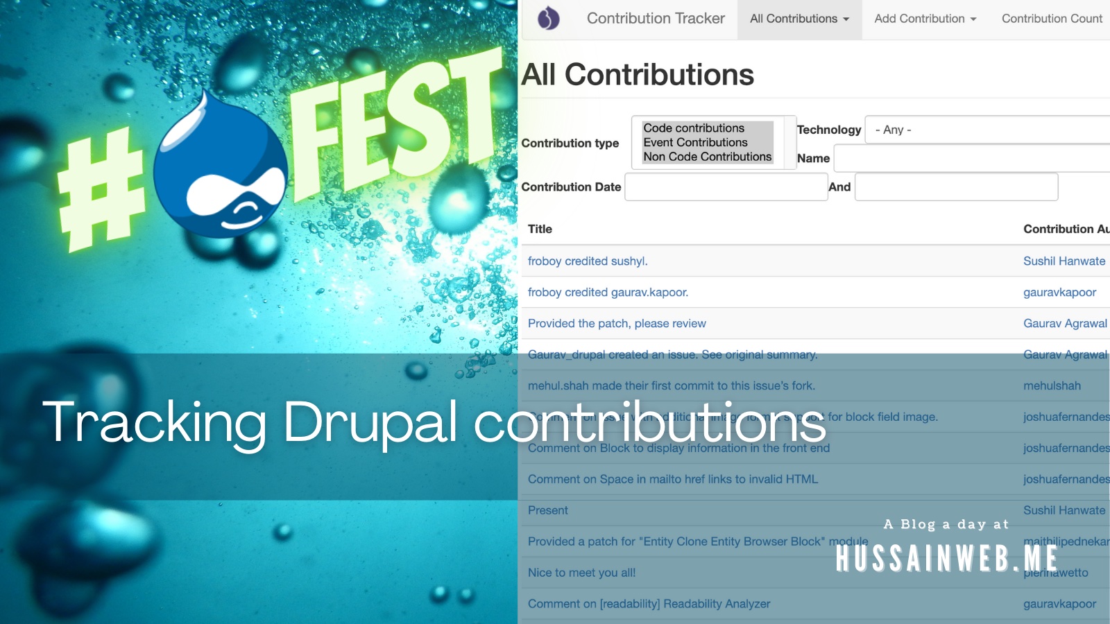Tracking Drupal (and open source) contributions