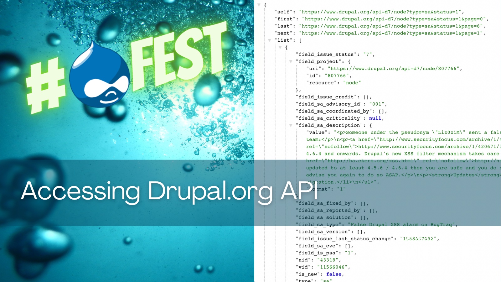 Accessing Drupal.org API